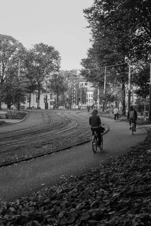 Amsterdam bike commuters