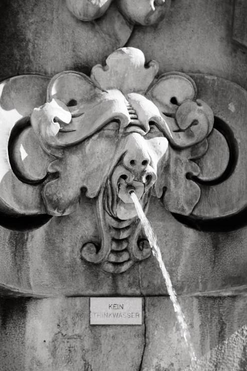 Fountain sculpture in Linz no drinking water