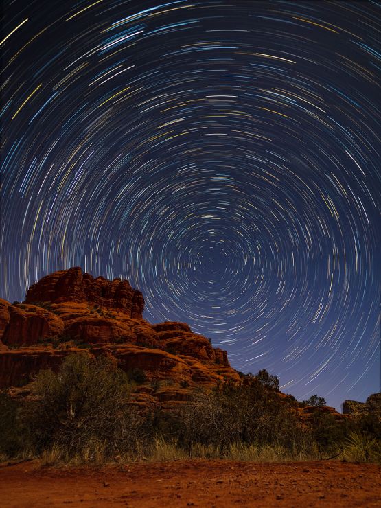 Bell Rock star trails sedona AZ