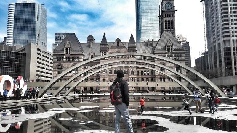 Nathan Phillips Square in Toronto Canada