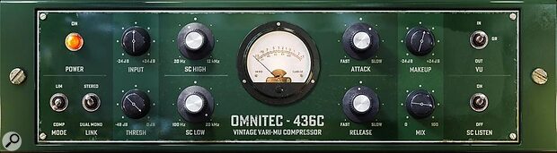 Black Rooster Audio Omnitec-436C Altec 436C vintage Vari-Mu analogue valve compressor plug-in