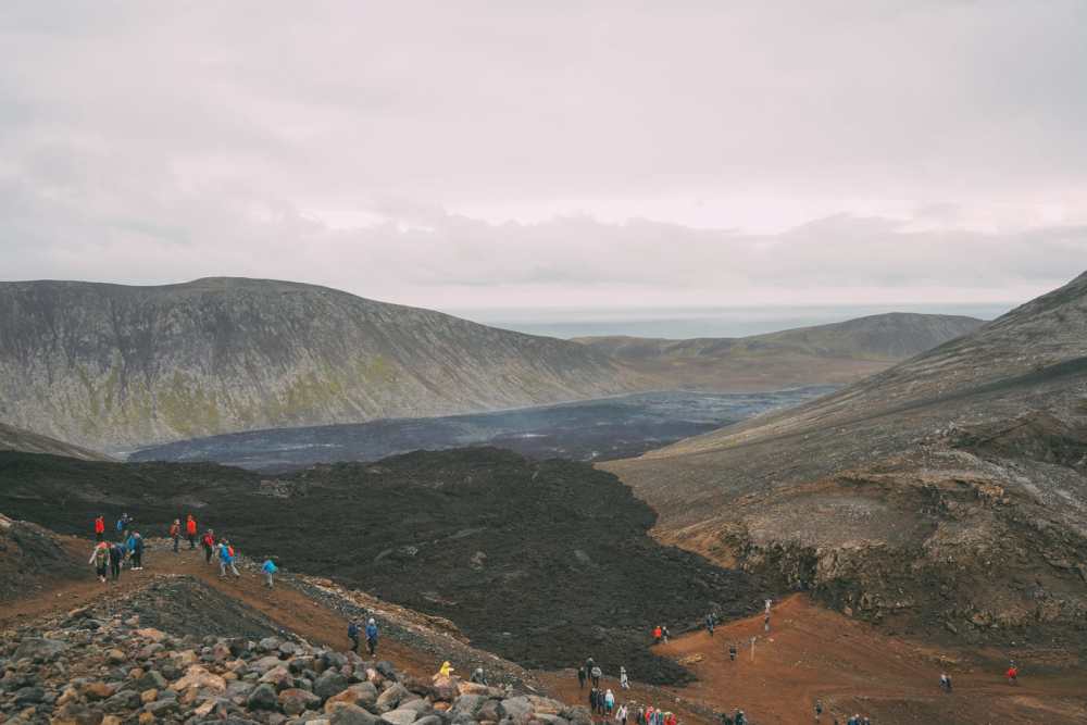 Hiking To An Active Volcano Eruption In Iceland (Near Reykjavik)