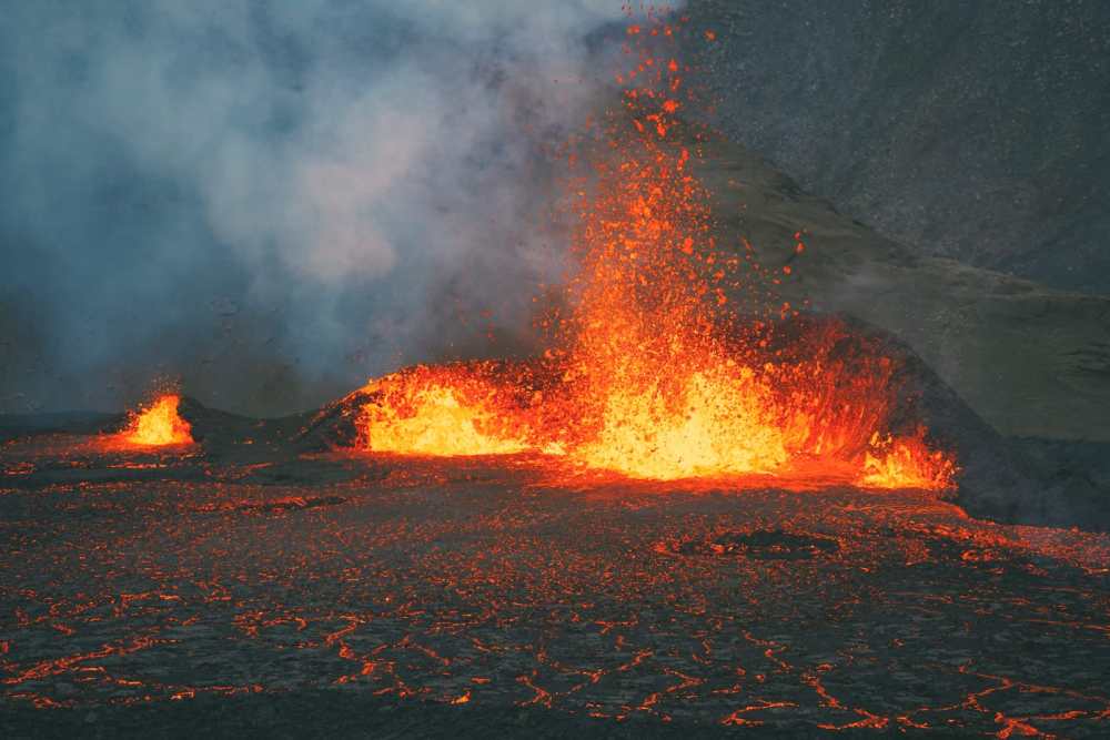 Hiking To An Active Volcano Eruption In Iceland (Near Reykjavik)
