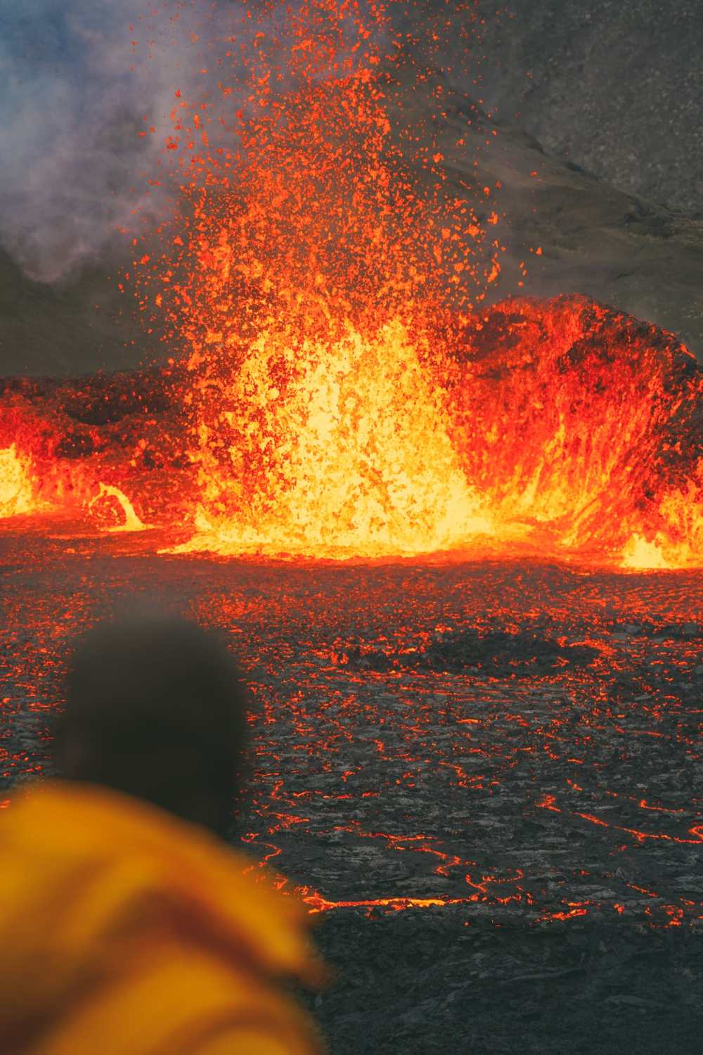 Hiking To An Active Volcano Eruption In Iceland (Near Reykjavik)