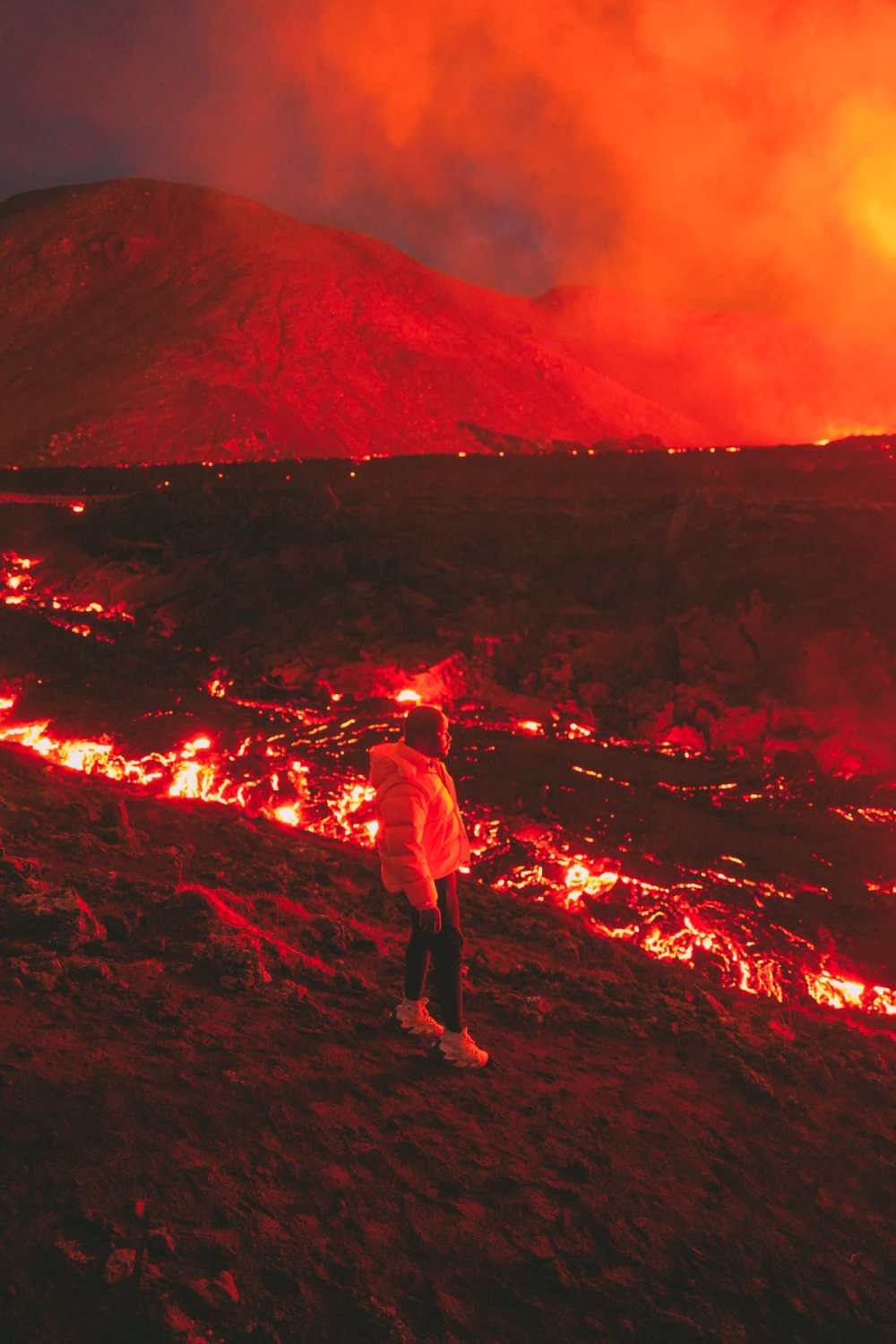 Hiking To An Active Volcano Eruption In Iceland (Near Reykjavik)