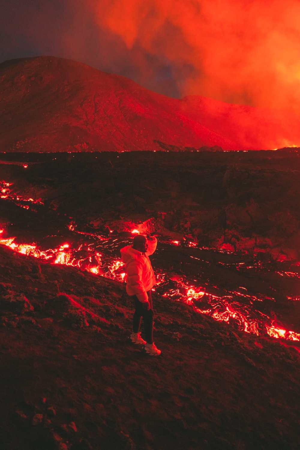Hiking To An Active Volcano Eruption In Iceland (Near Reykjavik)