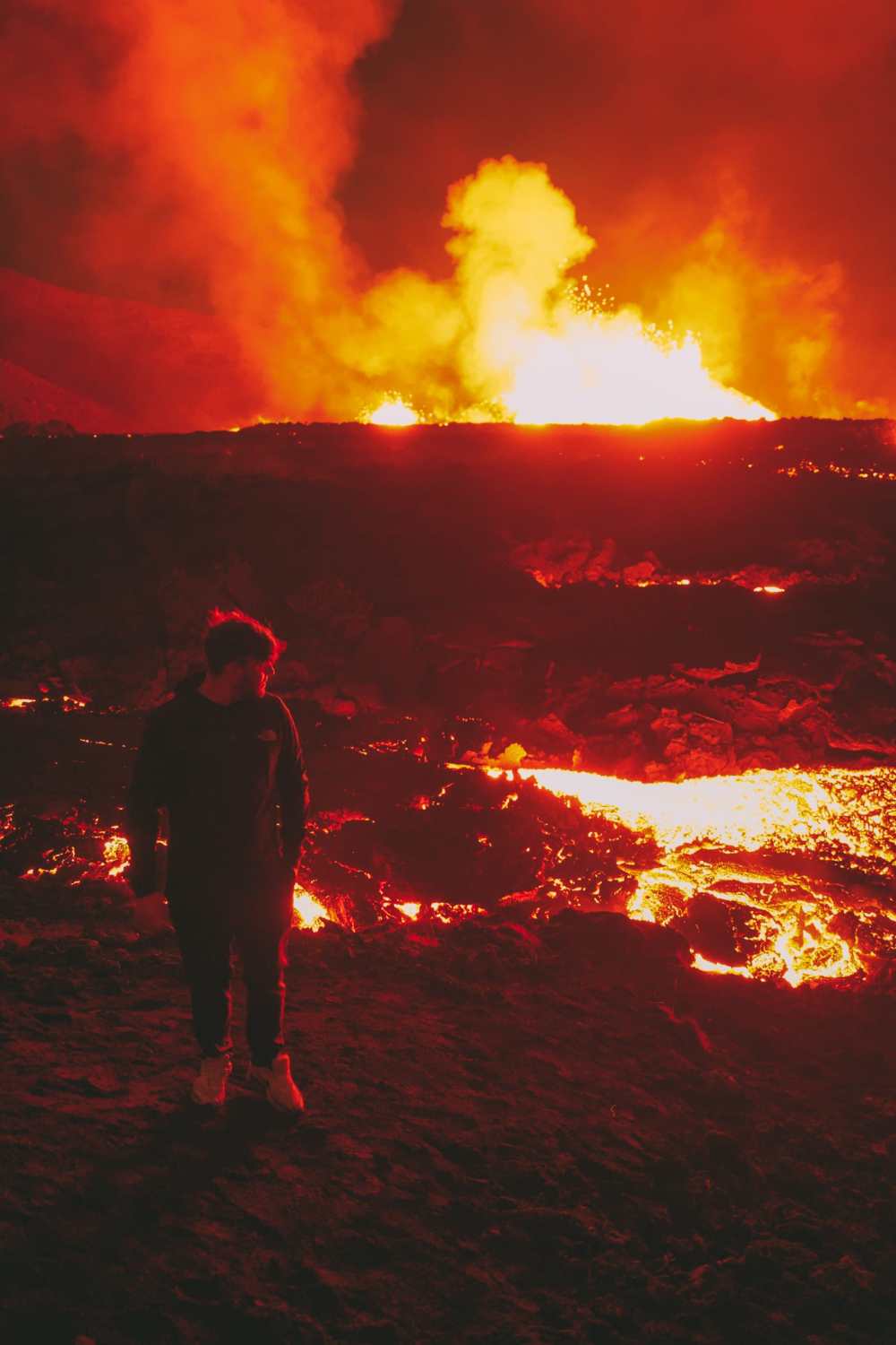 Hiking To An Active Volcano Eruption In Iceland (Near Reykjavik)