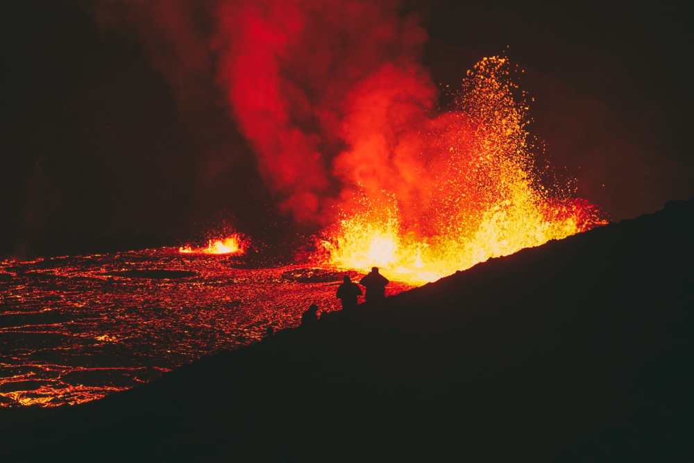 Hiking To An Active Volcano Eruption In Iceland (Near Reykjavik)